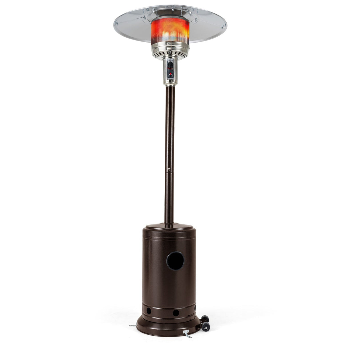 50,000 BTU Gas Patio Heater with Wheels and Ground Stakes