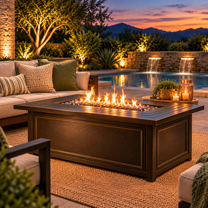 Weyland Rectangle Aluminum LPG Fire Pit