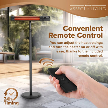 Aspect Living Pole Mounted Electric Infrared Patio Heater with Remote
