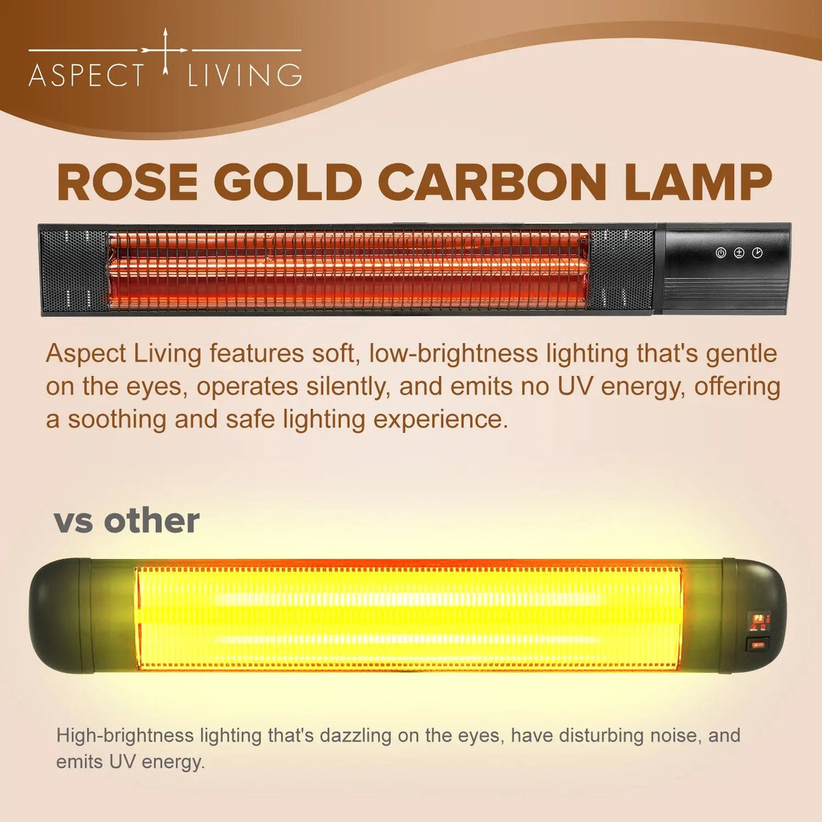 Aspect Living Pole Mounted Electric Infrared Patio Heater with Remote