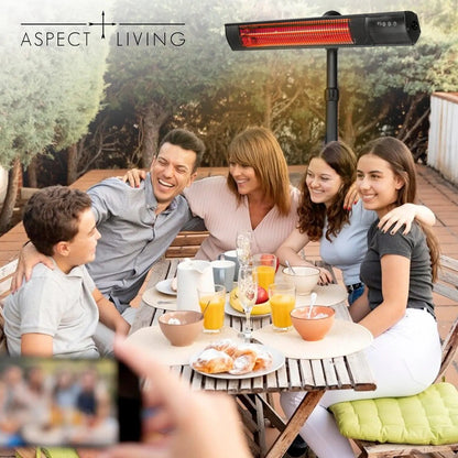 Aspect Living Pole Mounted Electric Infrared Patio Heater with Remote