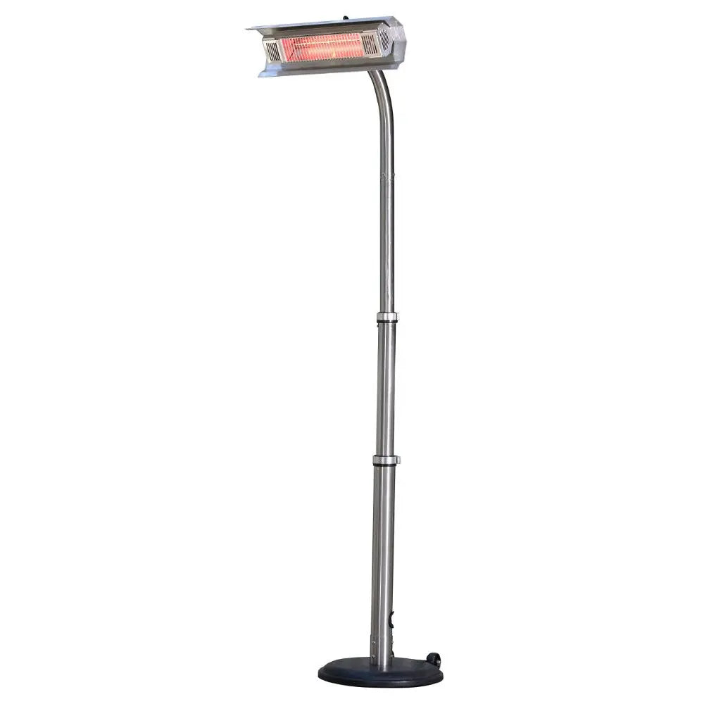 Stainless Steel Telescoping Offset Pole Electric Infrared Patio Heater, 1500W