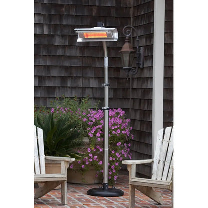 Stainless Steel Telescoping Offset Pole Electric Infrared Patio Heater, 1500W