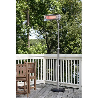 Stainless Steel Telescoping Offset Pole Electric Infrared Patio Heater, 1500W