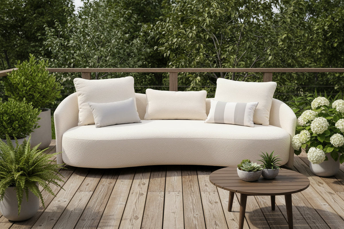Luna Outdoor Lounge Sofa in Cream