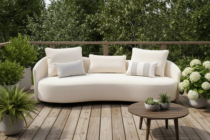Luna Outdoor Lounge Sofa in Cream